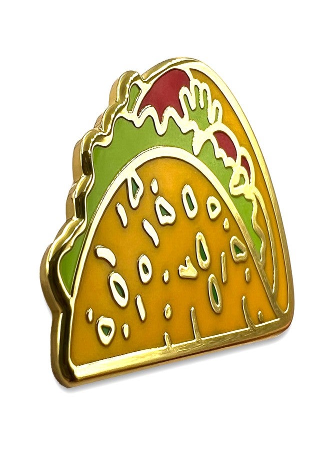 PinMaze Taco Mexico Dish Food Lapel Pin (Gold) - Image 2